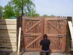 Maken en monteren hardhouten hek