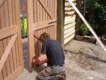 Maken en monteren hardhouten hek 2